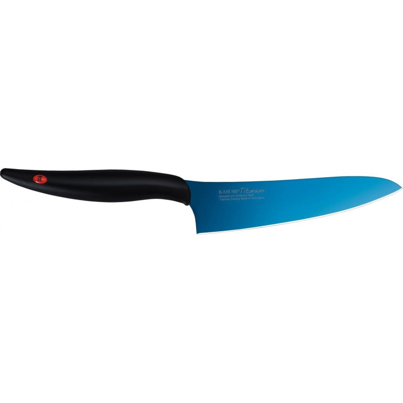 Couteau Chef petit modèle 13cm - Kasumi Titanium bleu KTB6