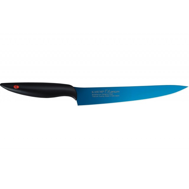Couteau à découper 20cm - Kasumi Titanium bleu KTB3