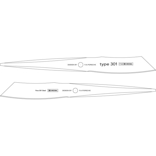 Couteau lancette à huîtres 5cm, Chroma Type 301 Design F.A. Porsche P24 -  Couteau Japonais