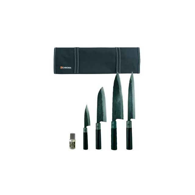 Couteau japonais Santoku 16.5cm Okeya GIN3 - Chroma France